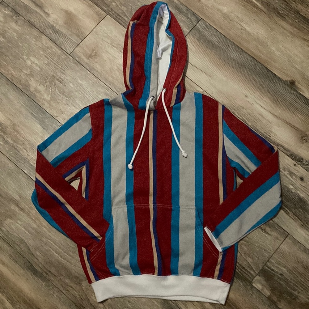 Black Jack Striped Hoodie Size S